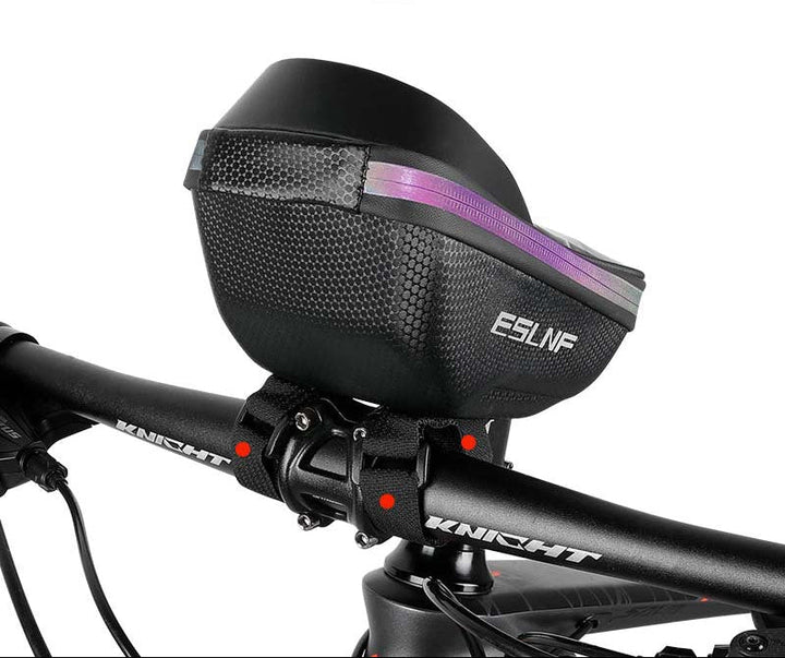 hard shell waterproof handlebar phone bag with touchscreen mount Kalsten