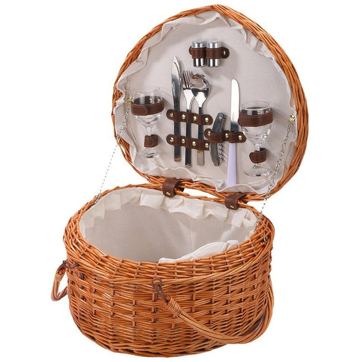 Women Handcrafted Basket with Practical Lid Kalsten