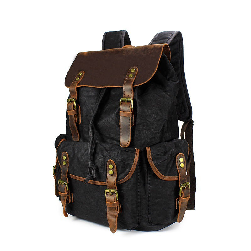 Rustic hiking backpack with multiple outer pockets Kalsten