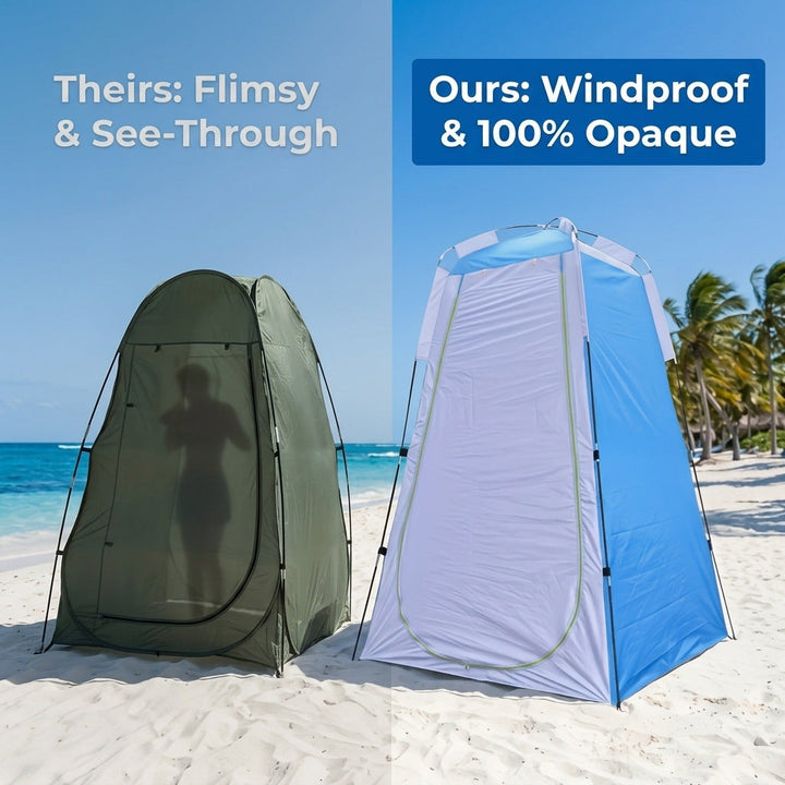 Portable pop-up privacy shower changing tent with zippered door Kalsten
