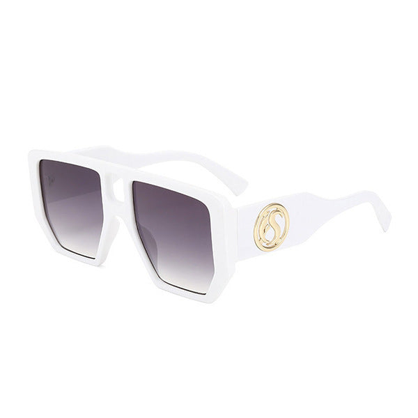 Women’s square sunglasses with striking pattern and golden accents Kalsten