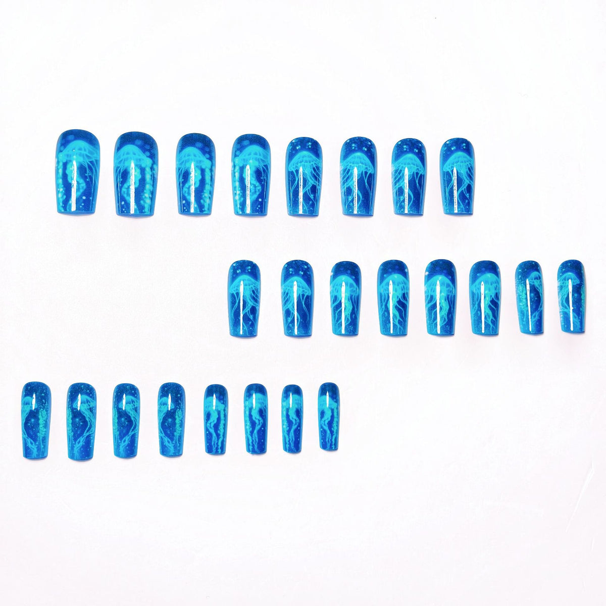Glow-in-the-Dark Jellyfish Nail Art Acalora