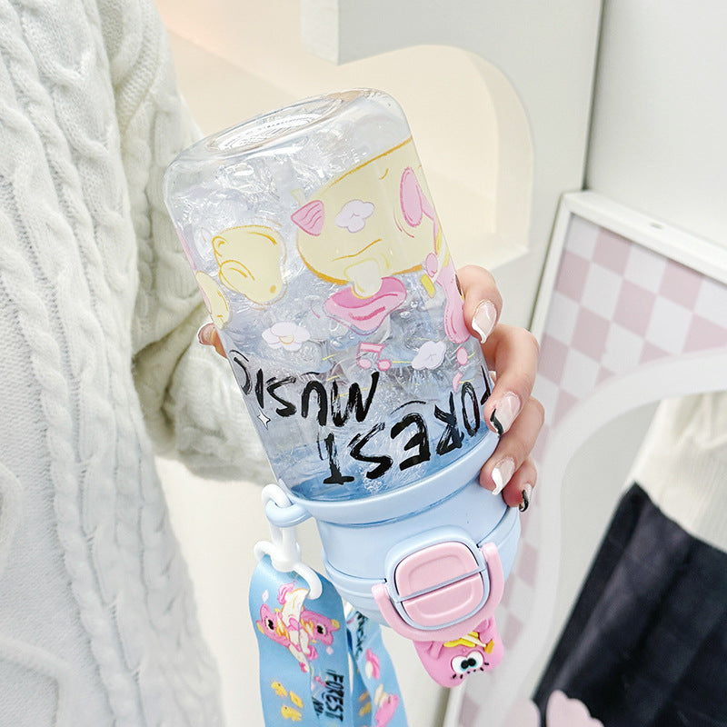 Ladies Insulated Water Bottle with Interactive Animal Head Lid Kalsten