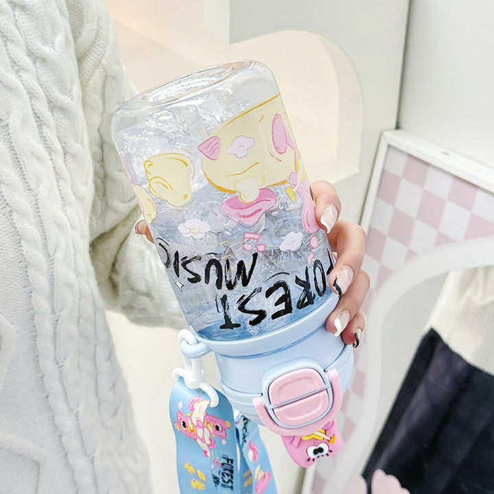 Ladies Insulated Water Bottle with Interactive Animal Head Lid Kalsten