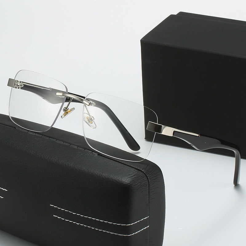 Women’s fashionable half-frame glasses with elegant metal and plastic mix Kalsten