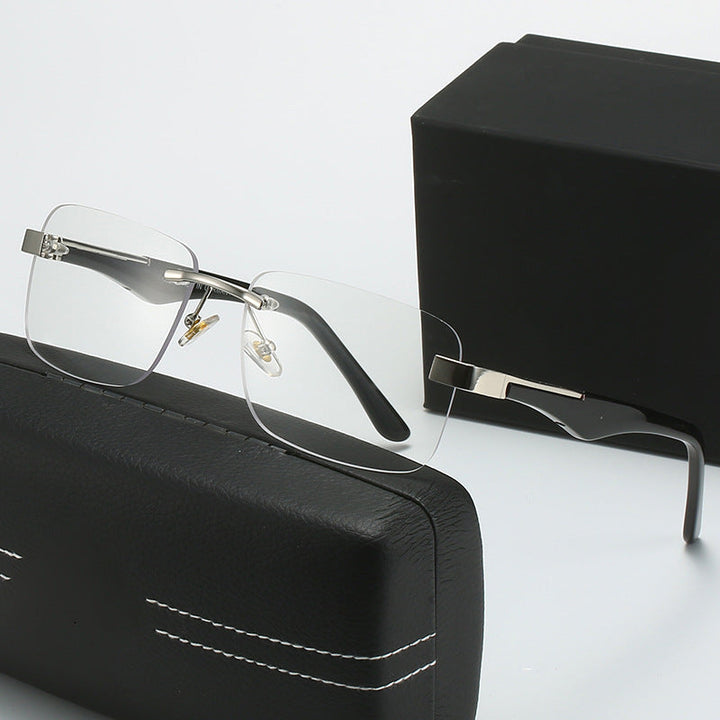 Women’s fashionable half-frame glasses with elegant metal and plastic mix Kalsten