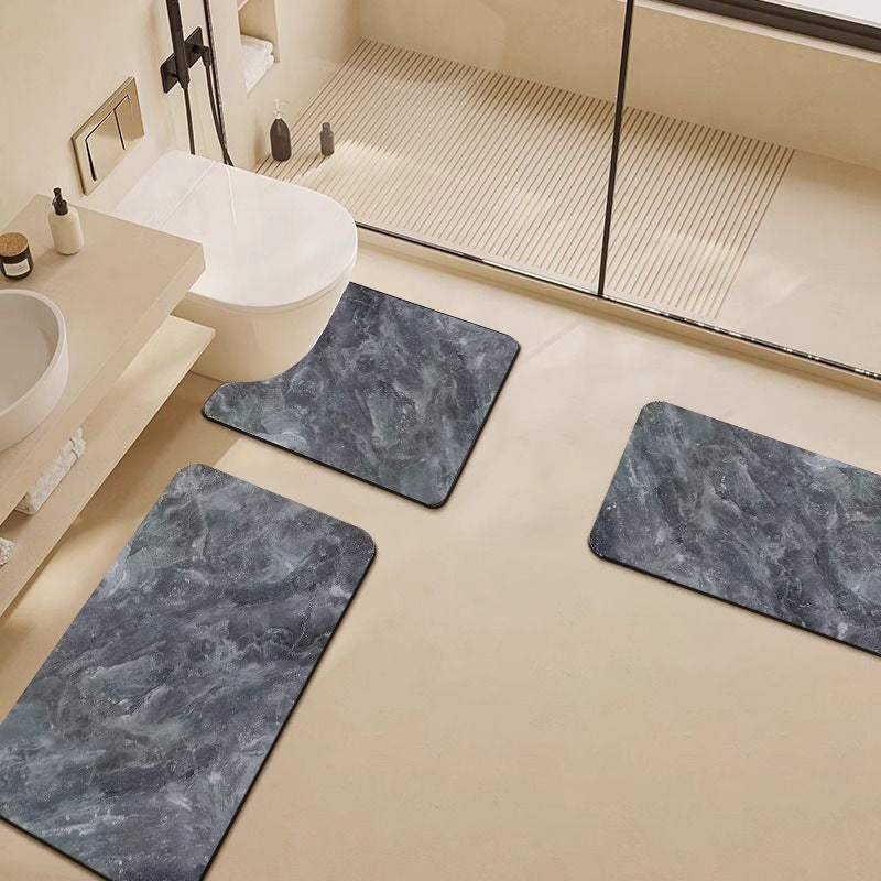 Luxury Marble-Pattern Bathroom Mat Set Acalora