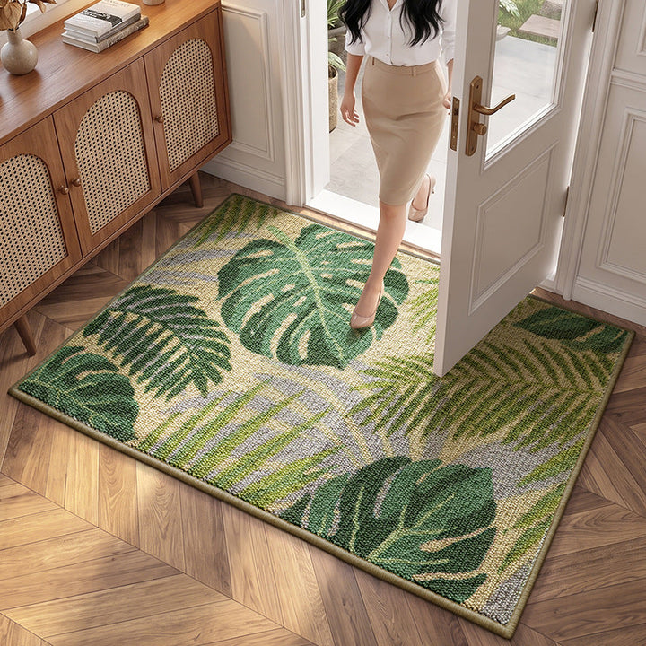 Tropical Leaf Design Welcome Mat Kalsten
