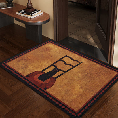 Artistic Elephant-Themed Welcome Mat Acalora