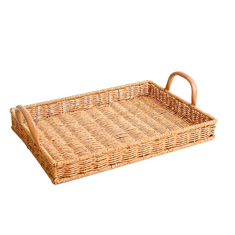 Women's Rectangular Basket with Integrated Handles Kalsten