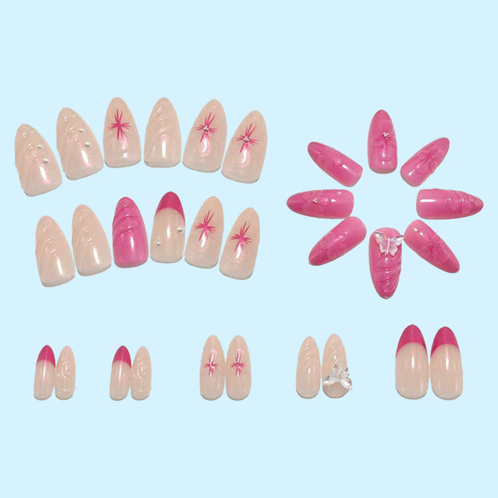 Artificial nails with floral accents Kalsten