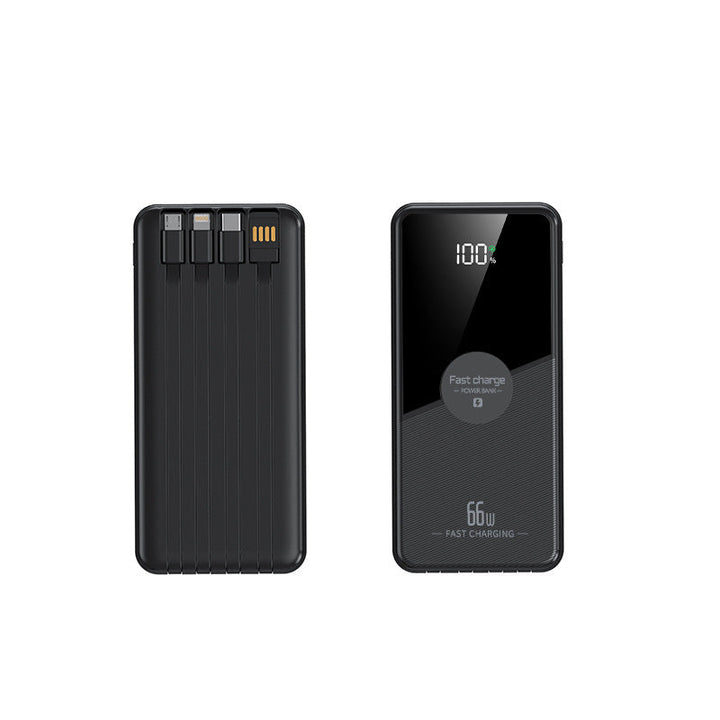 Portable power bank with integrated multi-charging cable and digital charging display Kalsten