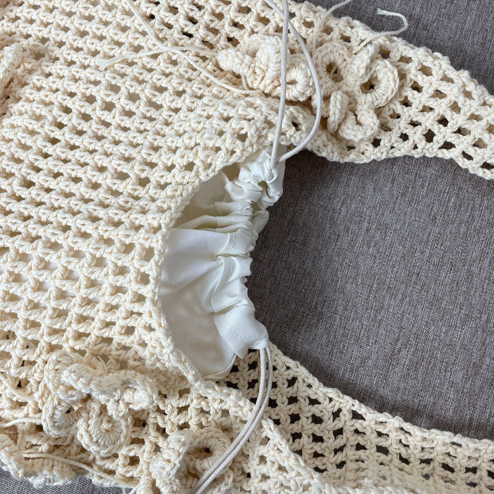 Hand-knotted crossbody bag with floral pattern Kalsten