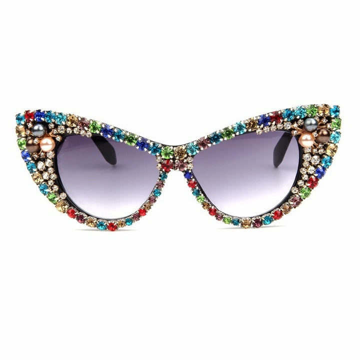 Women's glamorous cat-eye sunglasses with sparkling crystal accents Kalsten