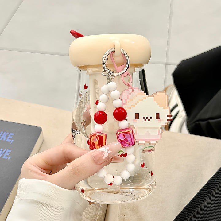 Ladies drinking container with unique design and integrated straw Kalsten