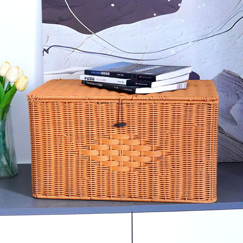Women rectangular laundry basket made of woven material Kalsten