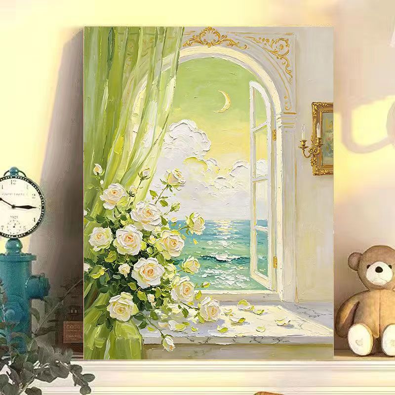 Romantic Floral Landscape Canvas Art Kalsten