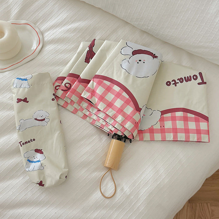 Women's Foldable Umbrella with Adorable Animal Design Kalsten