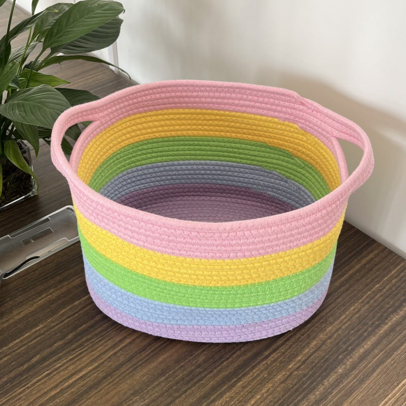 Women's storage basket with colorful stripes Kalsten