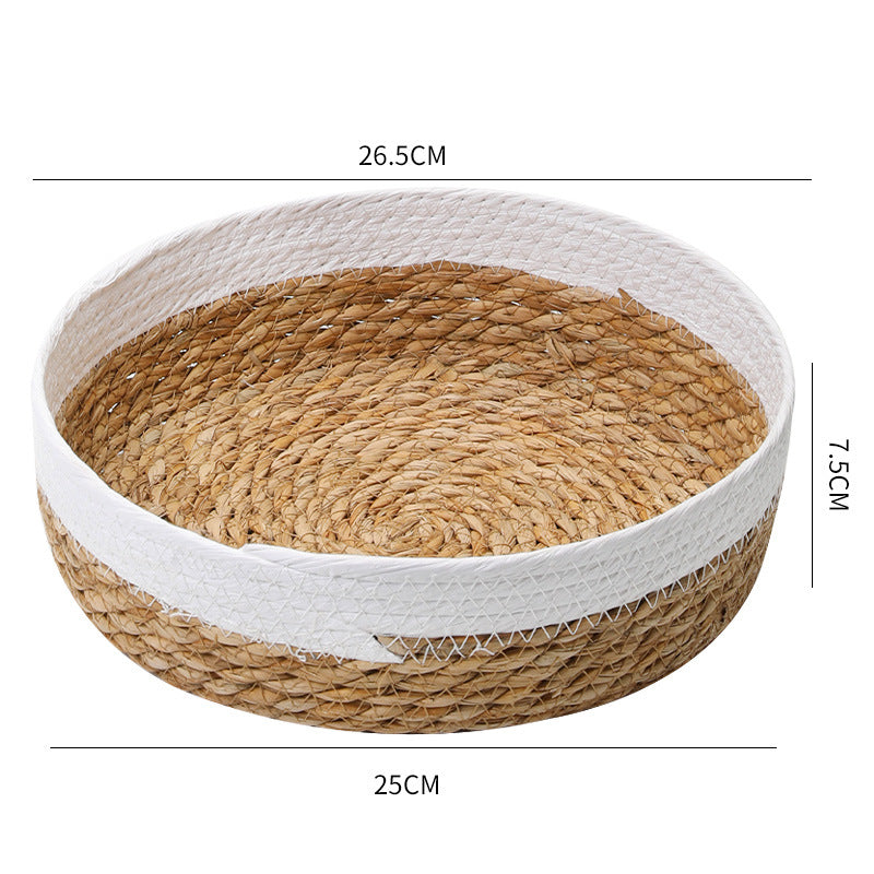 Unisex beef storage basket with elegant textile edging Kalsten