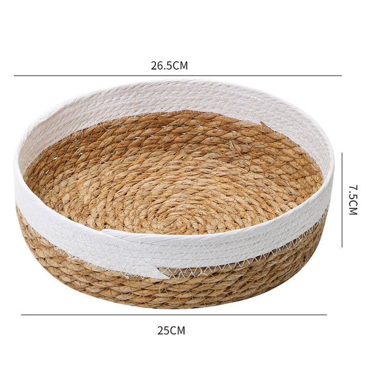 Unisex beef storage basket with elegant textile edging Kalsten
