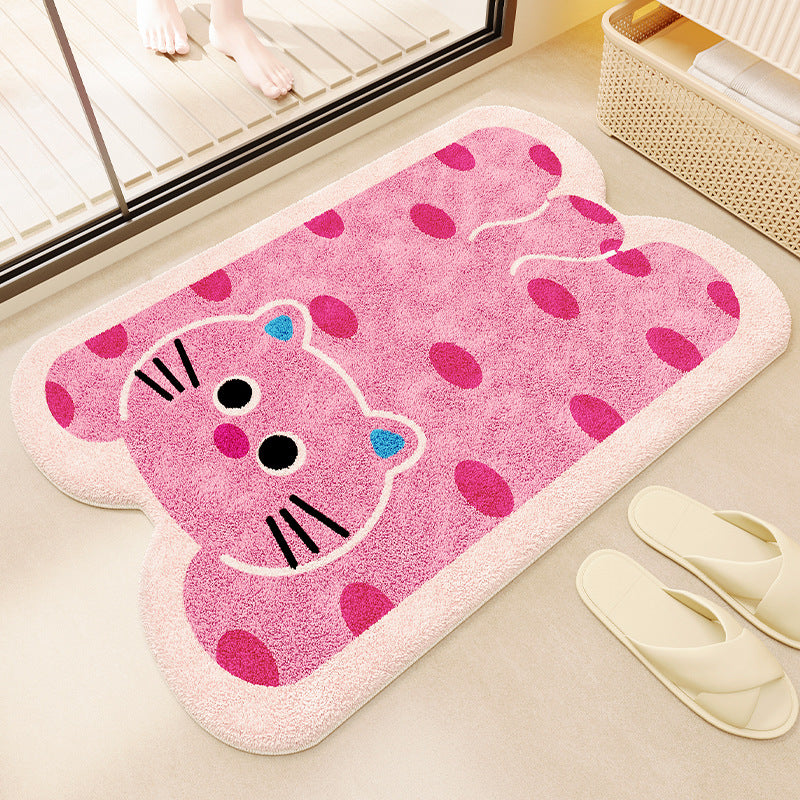 Cartoon Animal-Themed Bath Mat Kalsten