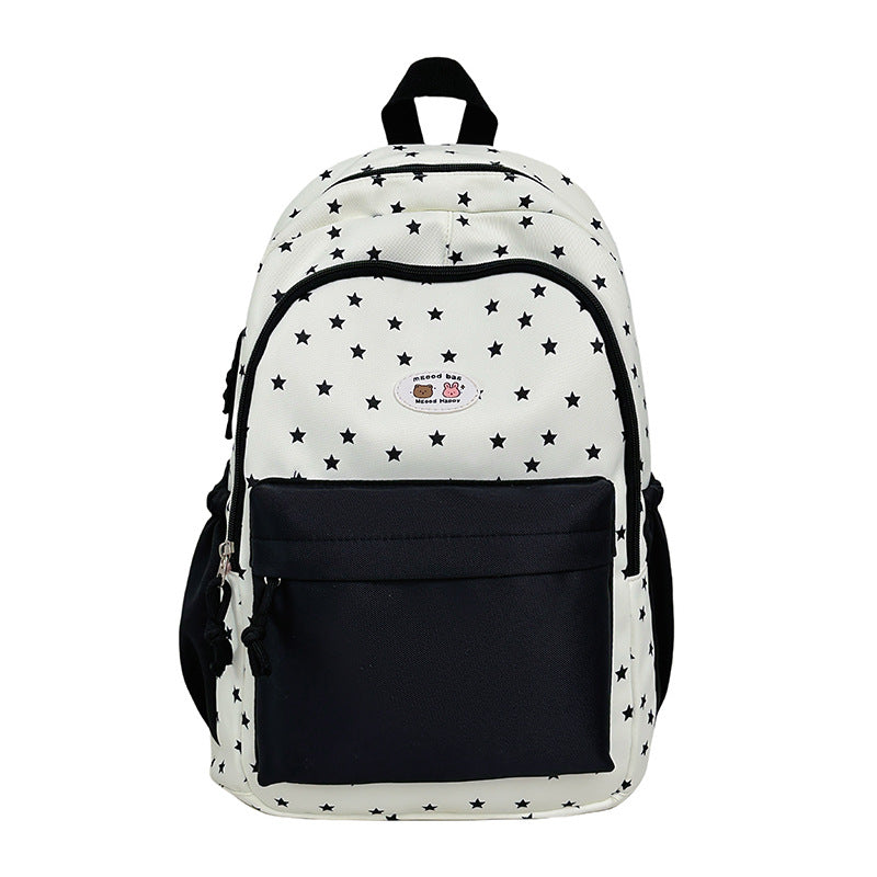 Star-Print Multi-Pocket Backpack Kalsten