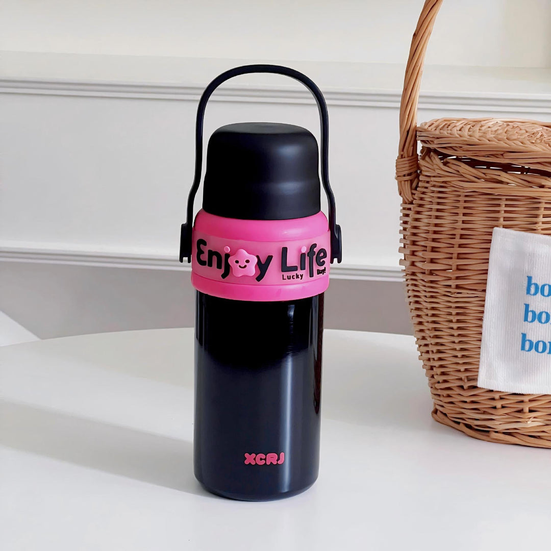 Women's plastic insulated bottle with ergonomic handle Kalsten
