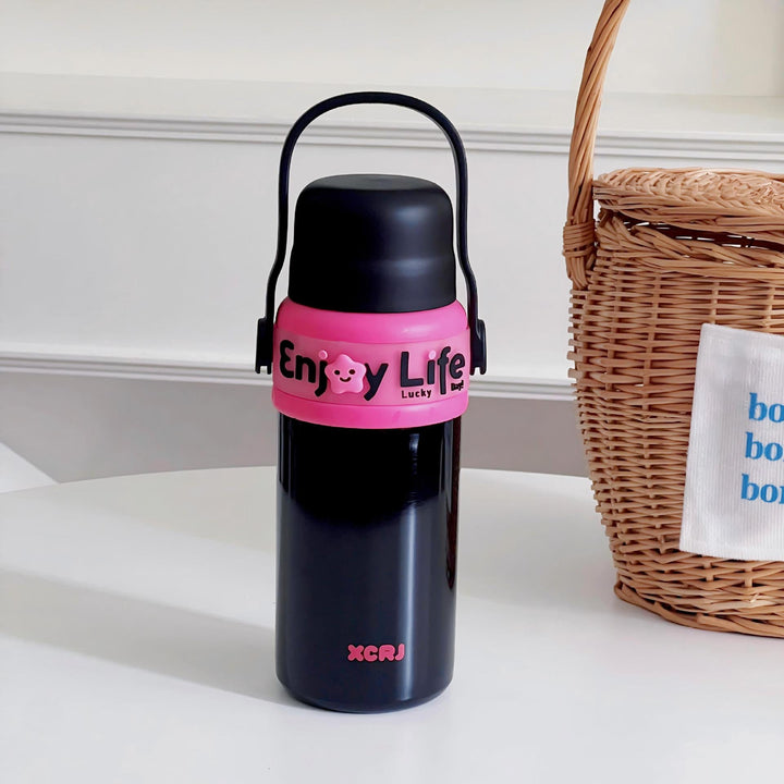 Women's plastic insulated bottle with ergonomic handle Kalsten