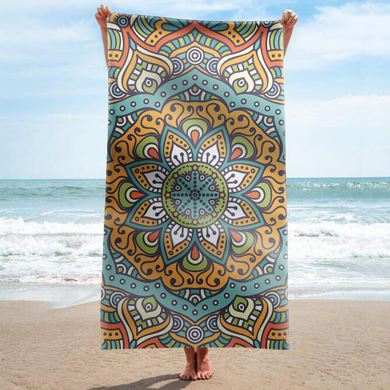 Beach towel with artistic mandala design Kalsten