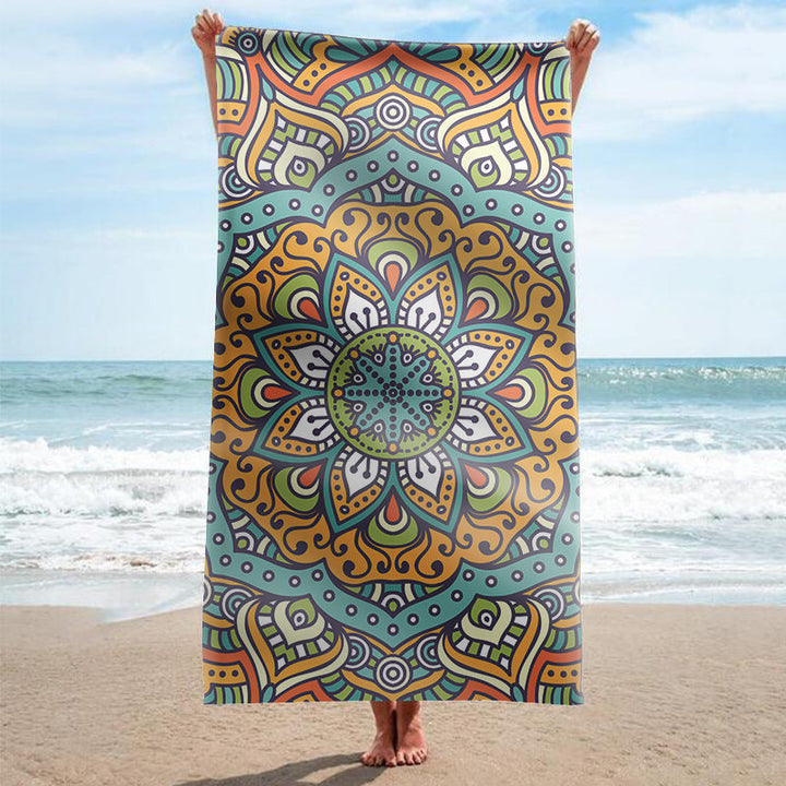 Beach towel with artistic mandala design Kalsten