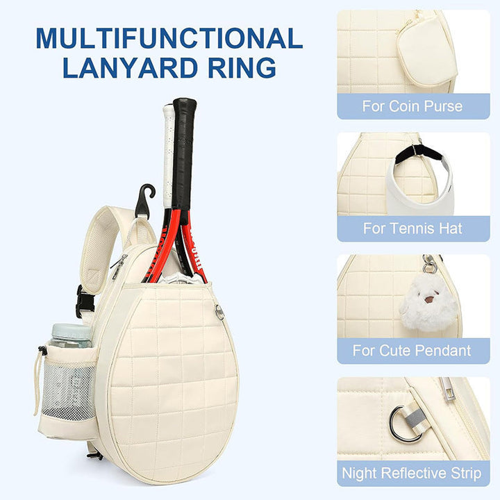 Sporty racket carry bag with integrated bottle holder Kalsten