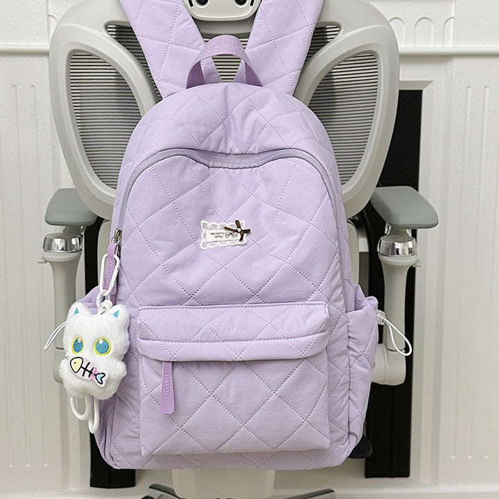 Cute Quilted Bunny Ears School Backpack