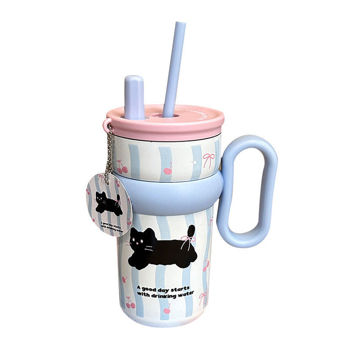 Women’s children’s drinking cup with integrated straw and playful design Kalsten