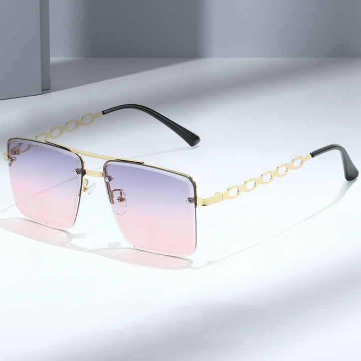 Women's Square Sunglasses with Elegant Chain Structure Kalsten