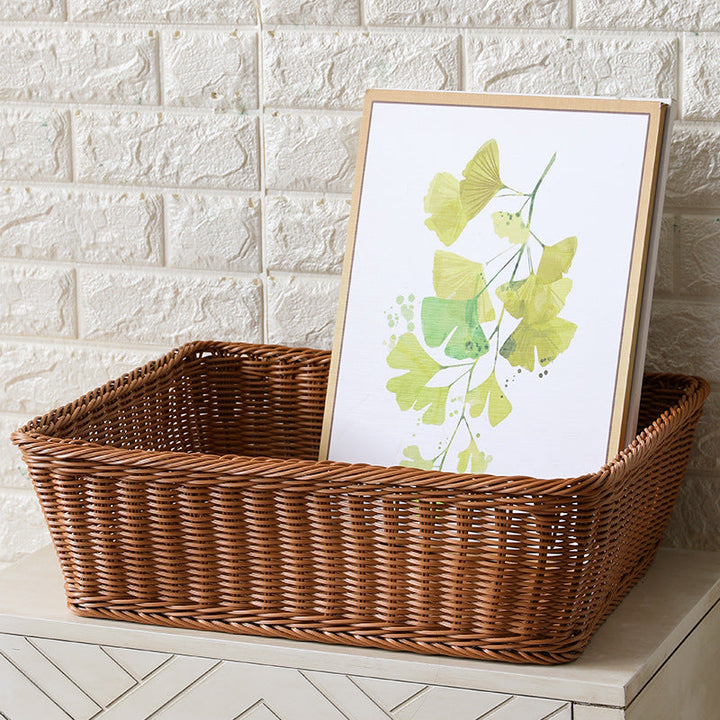 Handwoven Rustic Storage Basket with Ergonomic Design Kalsten