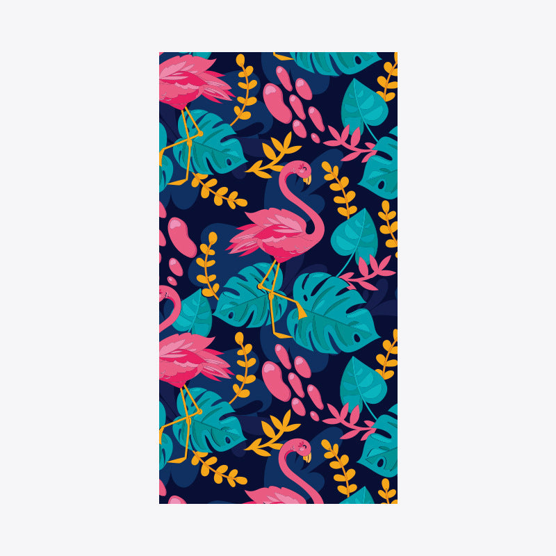 Beach towel with tropical flamingo pattern Kalsten