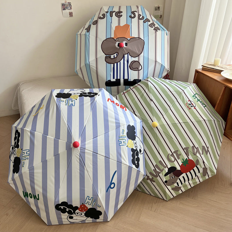 Ladies creative foldable umbrella with playful animal design Kalsten