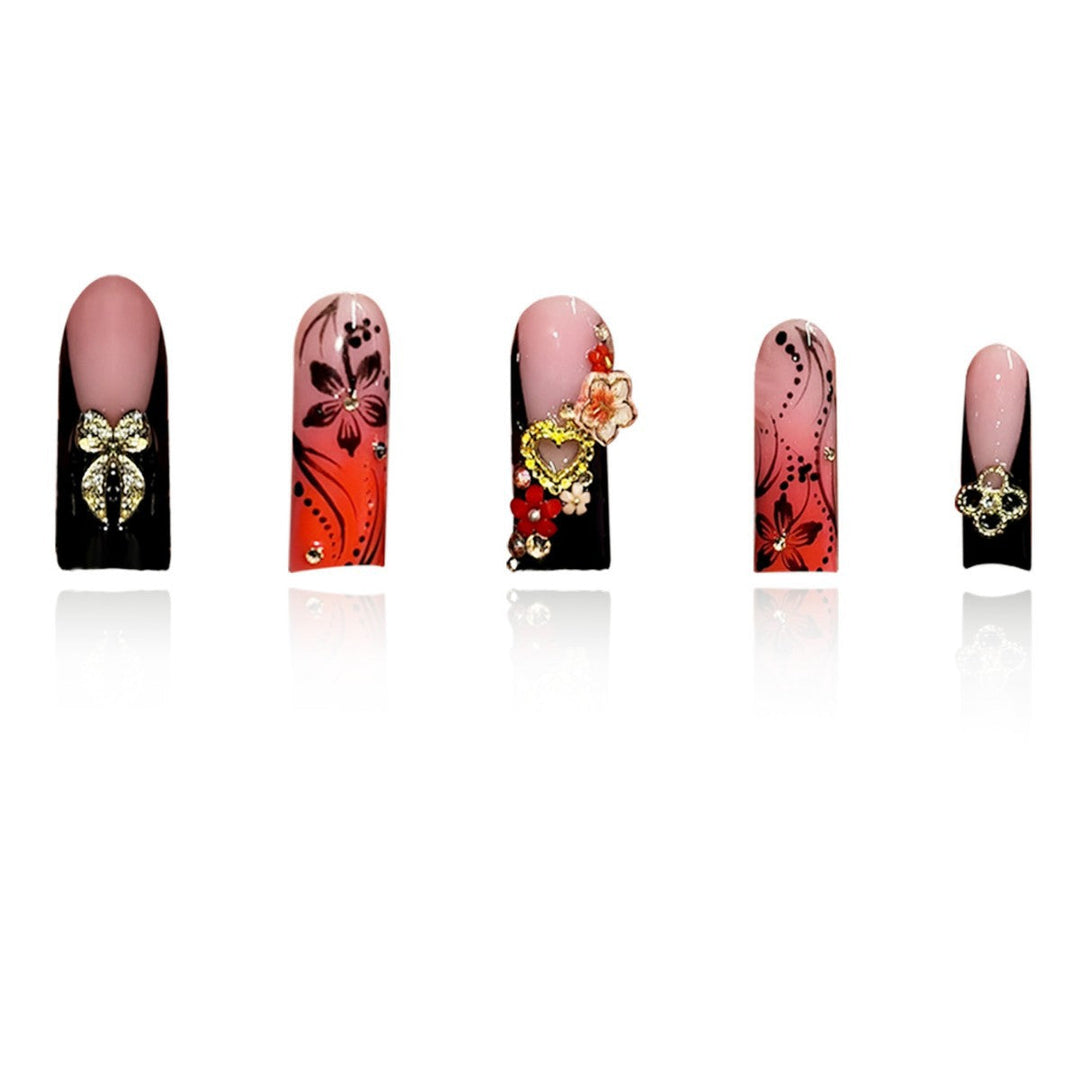 Artistic Long Stiletto Press-On Nails Kalsten