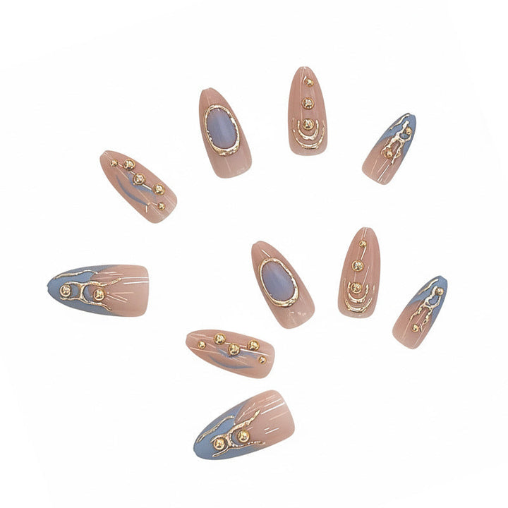 Artistic Metallic Press-On Nail Set Kalsten