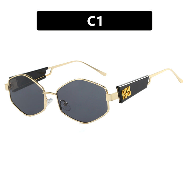 Women's geometric sunglasses with fashionable design and UV protection Kalsten