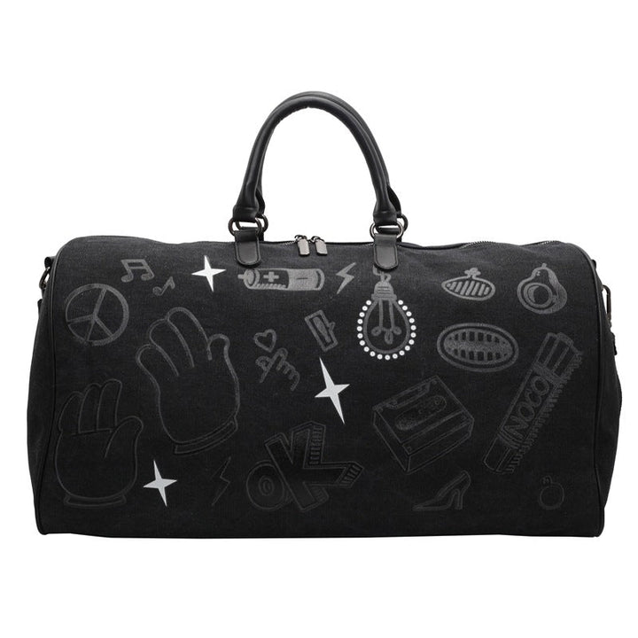 Travel bag with unique gray faux leather design Kalsten