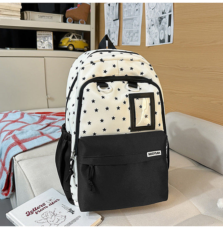 Cute Star-Embellished School Backpack