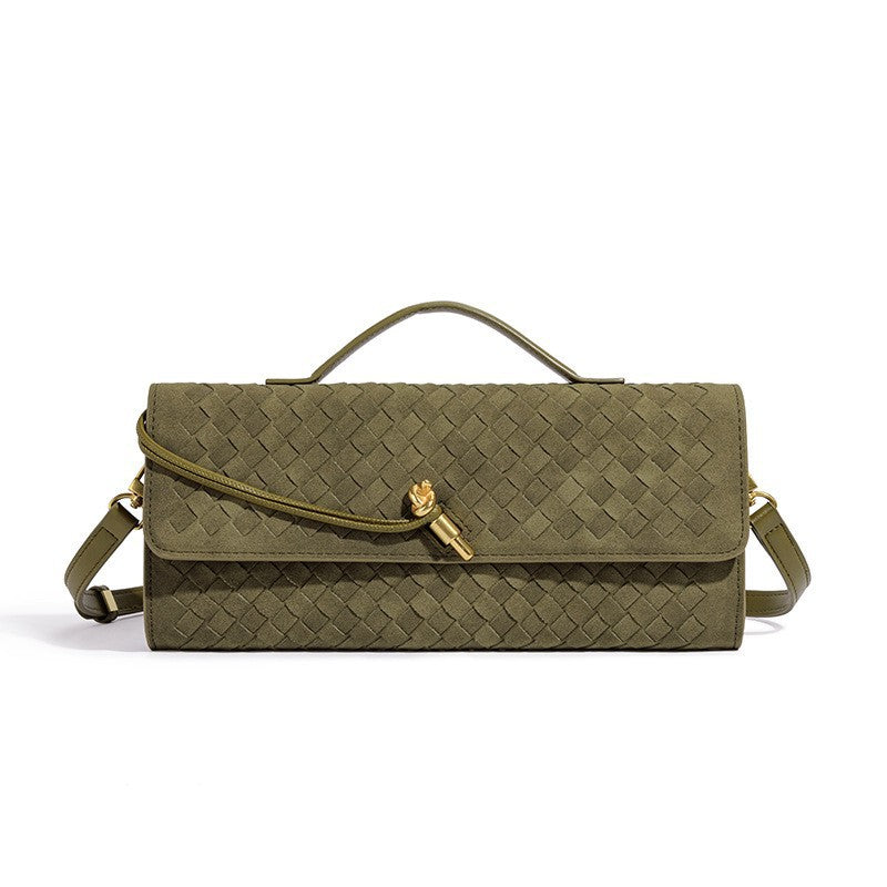 Woven Leather Clutch Acalora