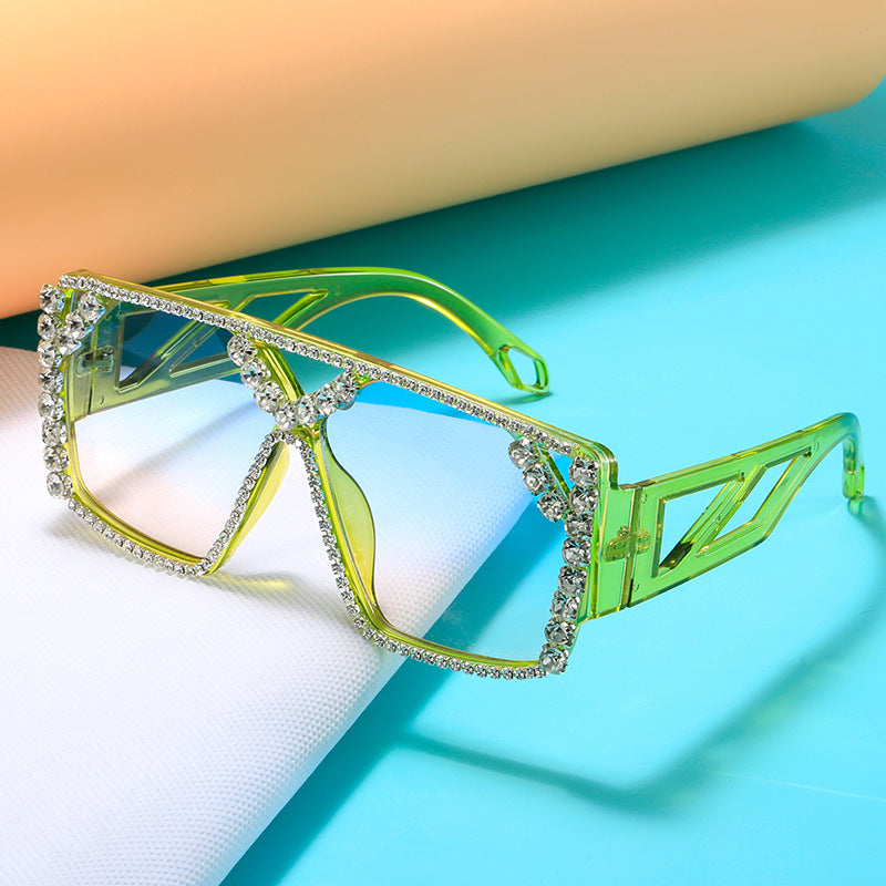 Women's Glamorous Oversized Sunglasses with Sparkling Frame and UV Protection Kalsten