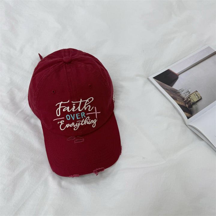Women's Distressed Embroidered Baseball Cap Kalsten
