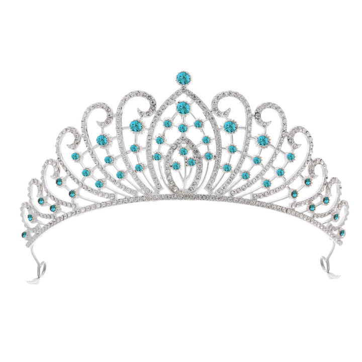 Ladies Elegant Rhinestone Tiara with Floral Details Kalsten
