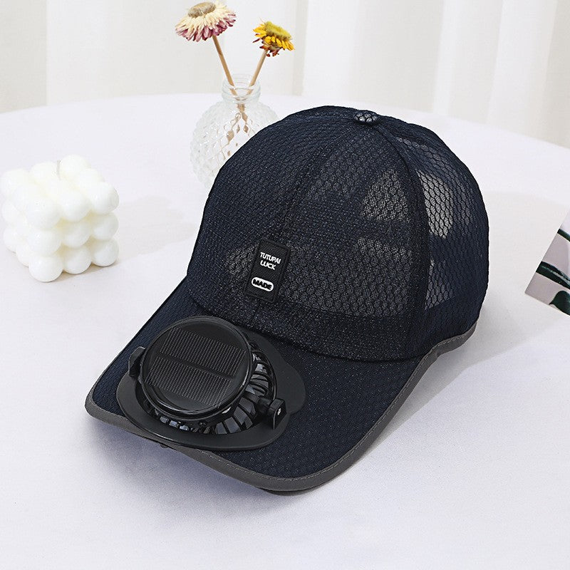 Solar-powered Fan Cap with integrated fan and breathable mesh Kalsten