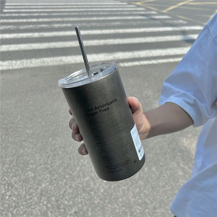 Women's insulated cup with secure lid and practical straw Kalsten