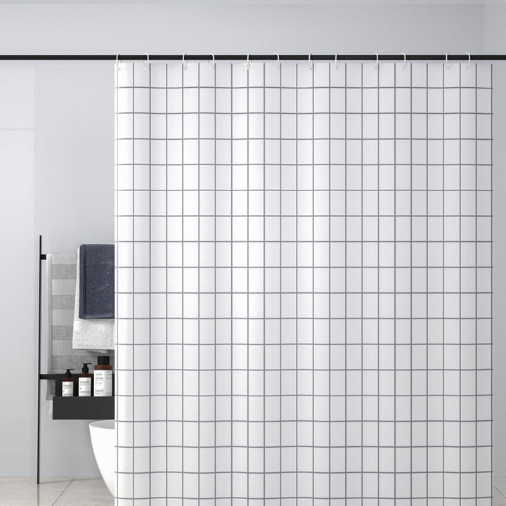 Minimalist Grid Pattern Shower Curtain Kalsten